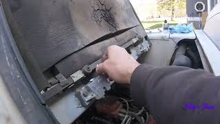 Takeuchi tb135 hydraulic filter change and cab latch repair