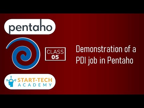 Demonstration of a PDI job in Pentaho | Pentaho PDI