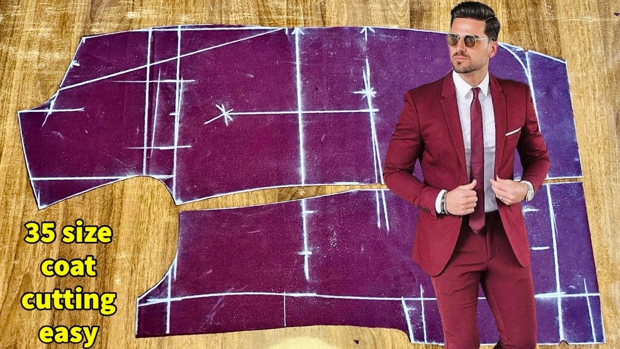 35 size coat cutting easy method / coat cutting 2013 last video / coat