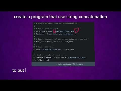 Creating a program using string concatenation(level 2, problem 13)