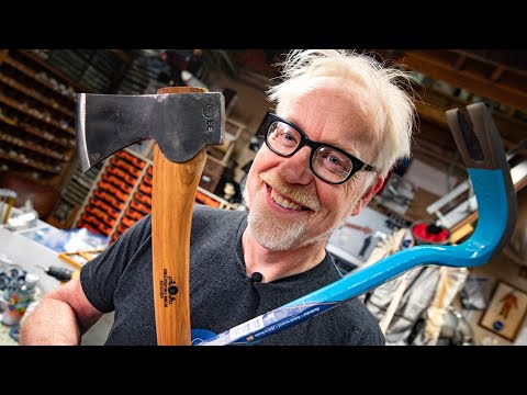 Видео: Adam Savage Finally Has a Respectable Axe!