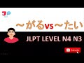 【JLPT N4,N3 Grammar】～がる vs ～たい("How to say ～ want in Japanese")