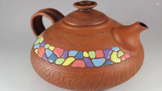 Глиняный заварник для чая на гончарном круге