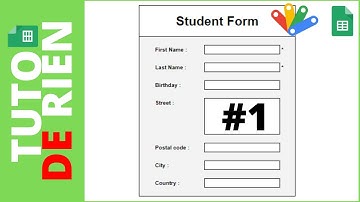créer un formulaire dans google sheets