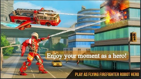 Flying Firefighter Truck Transform - Robot Games #1: Android Games