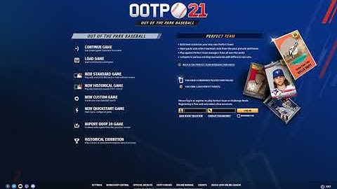 Setting up a Test Game in OOTP 21