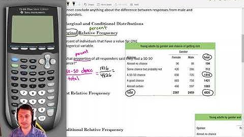 Lesson 1 1C: 2 way tables: Marginal, Joint, Conditional Dist.