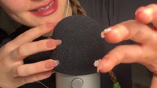 asmr deep brain massage for tingles and sleep (foam brush, bassy sounds, whispers)