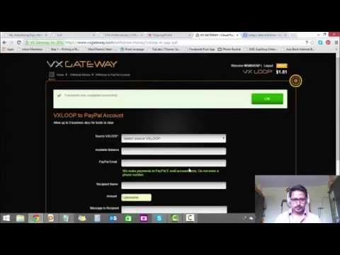 How to Withdraw Money From My Advertising pays To VX Gateway