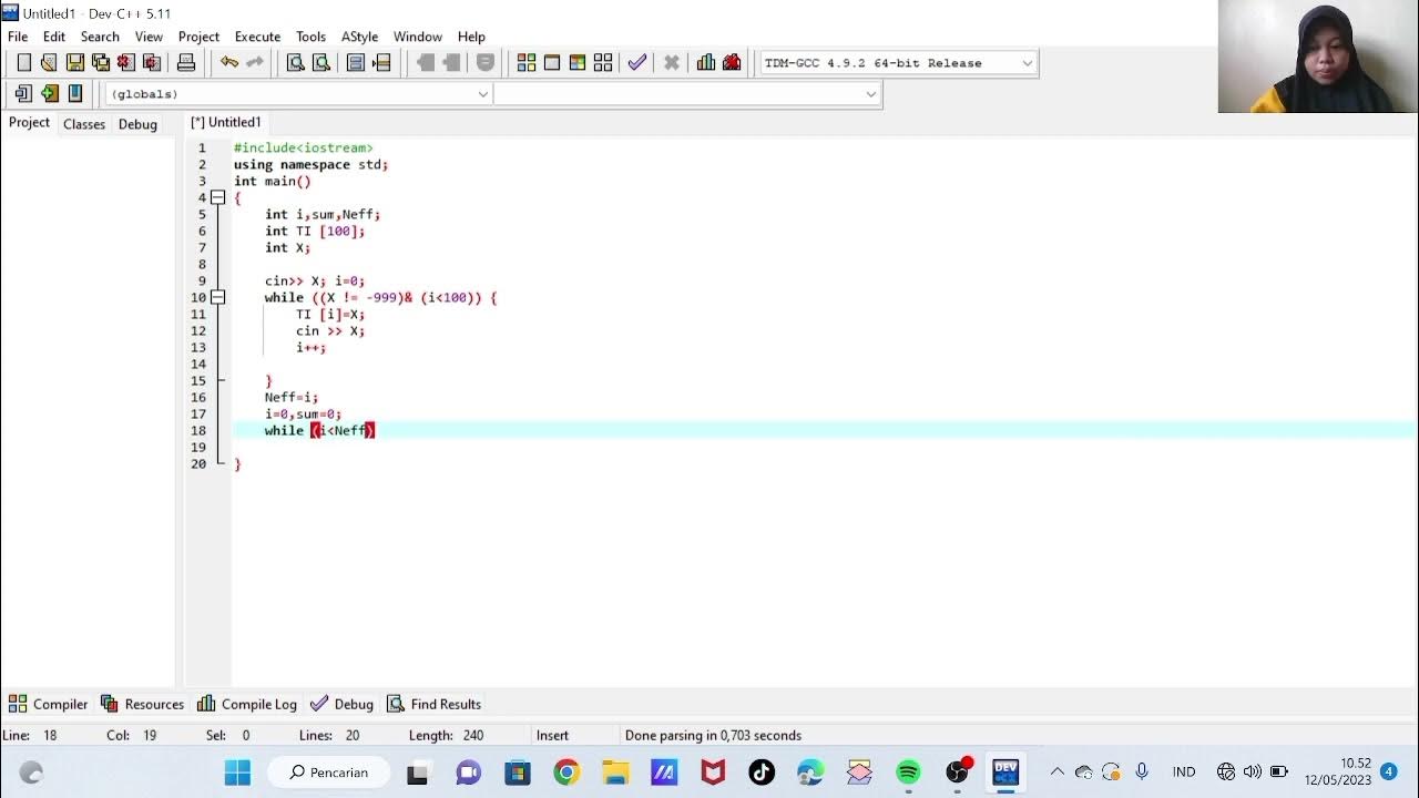 program sederhana c++ array Minggu 13 - YouTube