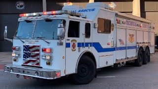 Firetrucks Ambulances and Police Cars Responding Compilation- Different City in Maryland