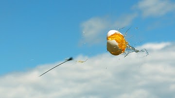 Egg Versus Blowdart in Super Slow Motion!