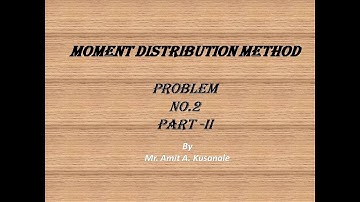 Moment Distribution Method Eg.2 Part 2