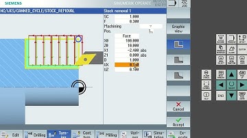 Facing cycle | Siemens | Turning Machine Stock removal Cycle