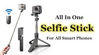 UNBOXING Selfie Stick with Tripod Stand & Detachable Wireless Bluetooth Remote, For All Smart Phones