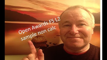 Open Awards FS L2 sample non calc
