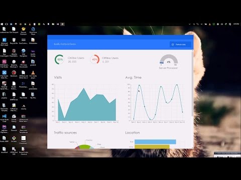 C#, vb.Net PROGRAMMING -  Material Design Dashboard  -Bunifu UI 1.51 & Bunifu DataViz  現代設計用戶界面