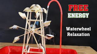 Amazing Water Wheel Relaxation | Water Wheel FREE Energy Device