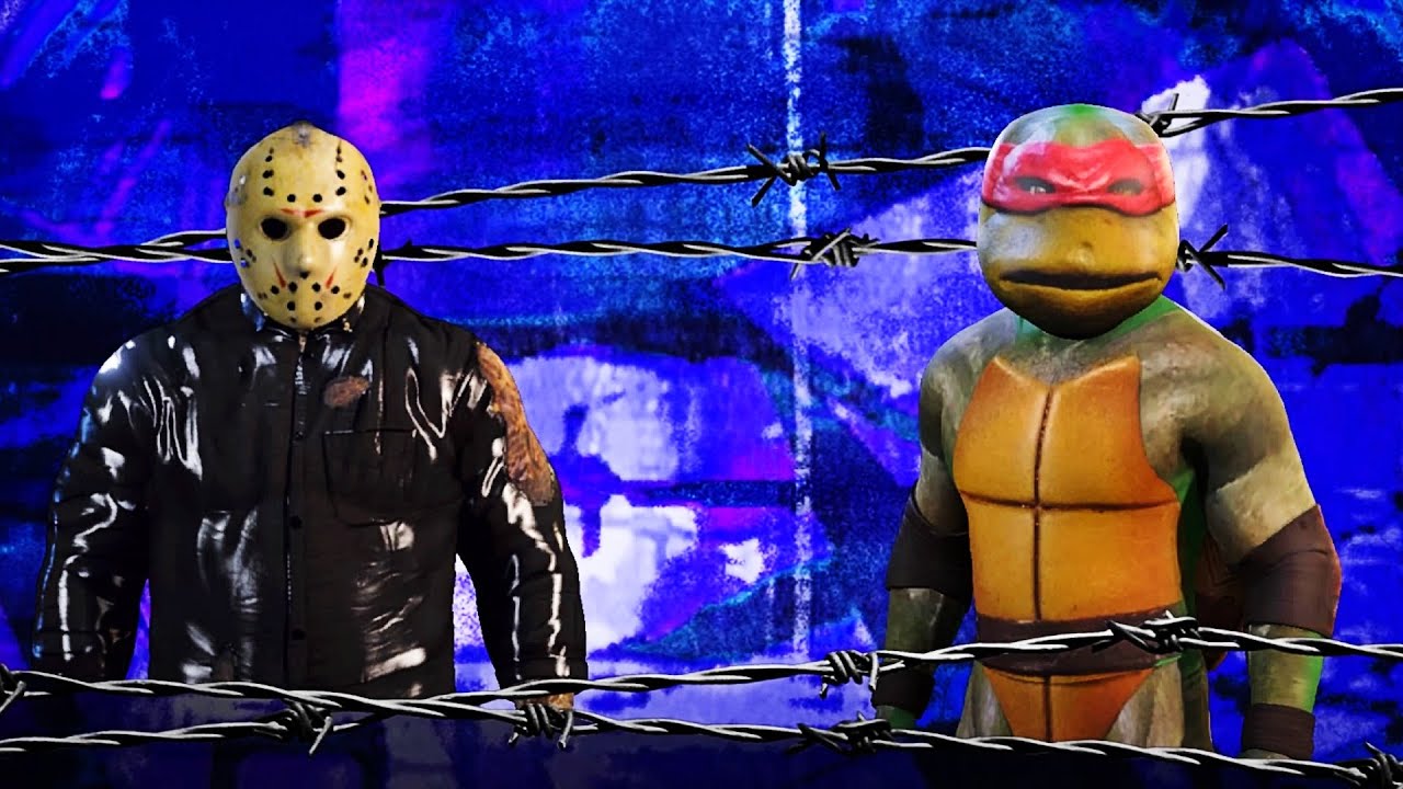 WWE 2k22 - JASON VOORHEES VS RAPHAEL - YouTube