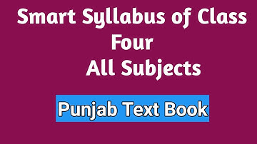 Smart syllabus of class four| New course for class4| Revised syllabus for class four by mschemistry