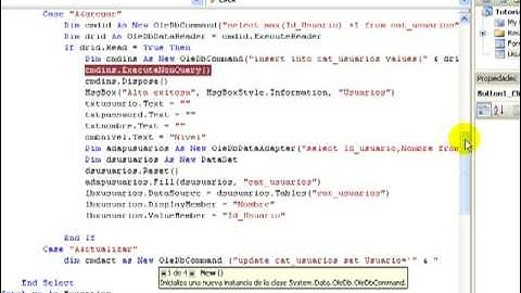 Tutorial SQL Server 2005 y Visual .Net Parte 3 (5/7)