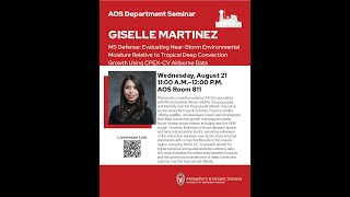 UW-AOS Department Seminar - August 21, 2024 - Giselle Martinez - M.S. Defense