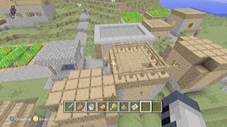Best 360 TU9 Seed! Spawn next to end portal, zombie spawner, village, 4 biomes, ravine