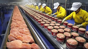 TUNA Canning Process in the Factory from Start to Finish