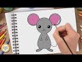 Hướng dẫn cách vẽ CON CHUỘT - Tô màu Con Chuột - How to draw a Mouse