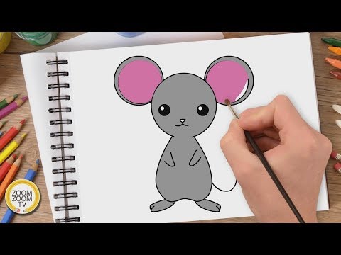 Hướng dẫn cách vẽ CON CHUỘT - Tô màu Con Chuột - How to draw a Mouse
