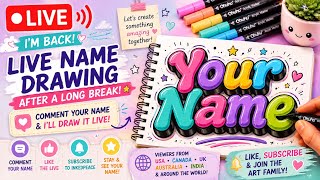 LIVE: Drawing YOUR Name in Cute 3D Bubble Letters! 💖✍️ Request in Chat! 🔥