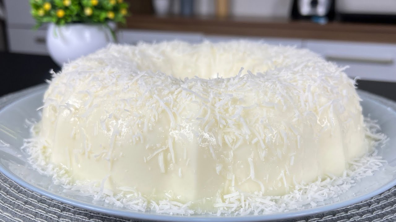 PUDIM DE COCO RÁPIDO, FÁCIL E DELICIOSO. DERRETE NA BOCA!