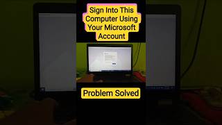 sign into this computer using your microsoft account problem solved