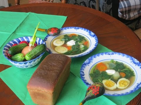 Видео рецепт Крапивный суп с яйцом