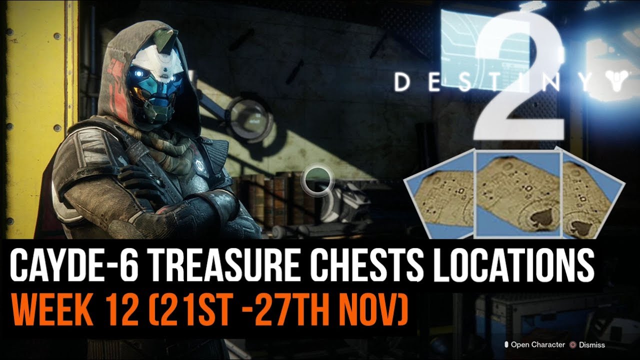 Destiny 2 Cayde-6 treasure chests locations week 12 (21st -27th November )