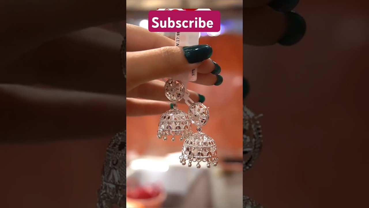 silver jhumka design//