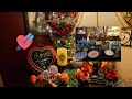 Valentine&#39;s decor on table I got from Jody of Southern seasons and a shopping haul. February 2021