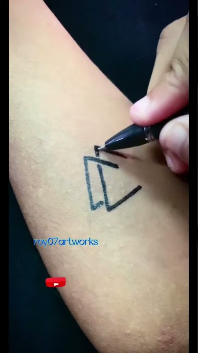 unique style triangle tattoo🔥for boys😎 #shorts #boy #art #tattoo #youtubeshorts #trending #viral