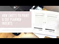 How (Not?) To Cut &amp; Print Planner Inserts // PerfectionismPrints