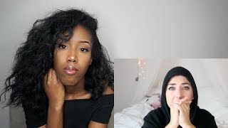 BLACK GIRL REACTS TO WHITE GIRL RELAXING HER HAIR AND IT FALLS OUT!