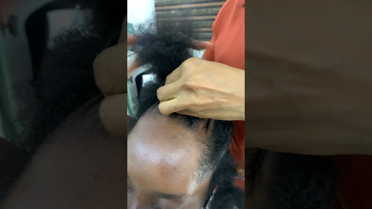 Video thumbnail: neat cornrow braids on natural hair by BeaTheStylist