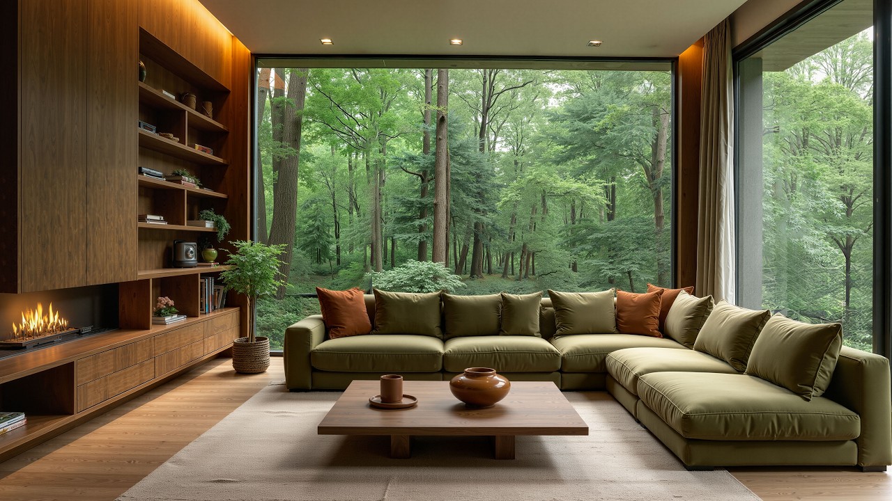 🌲 Forest Hideaway Living Room Jazz | Peaceful Jazz Music to Relax & Recharge