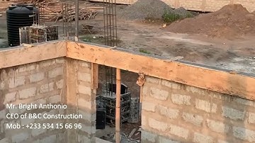 Building in Ghana Casting of the Lintel Beams & Columns | Ep-25 | project Noah #brightandclara