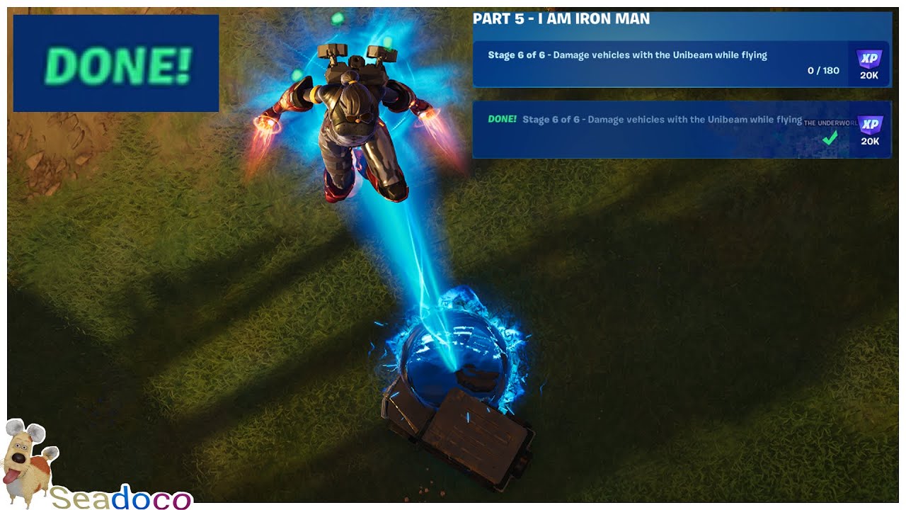 Damage Vehicles With The Unibeam While Flying! I Am Iron Man Quest