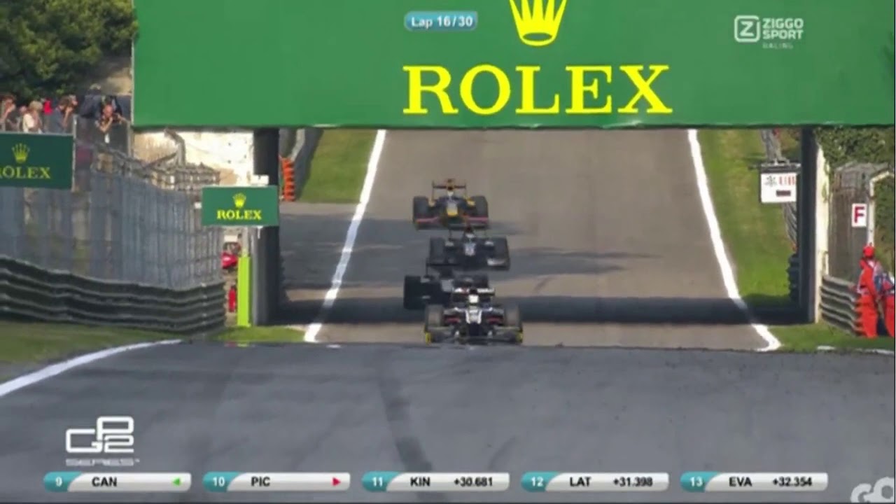 Gp2 Monza 2016, Sergio Canamasas and Pic crashes.