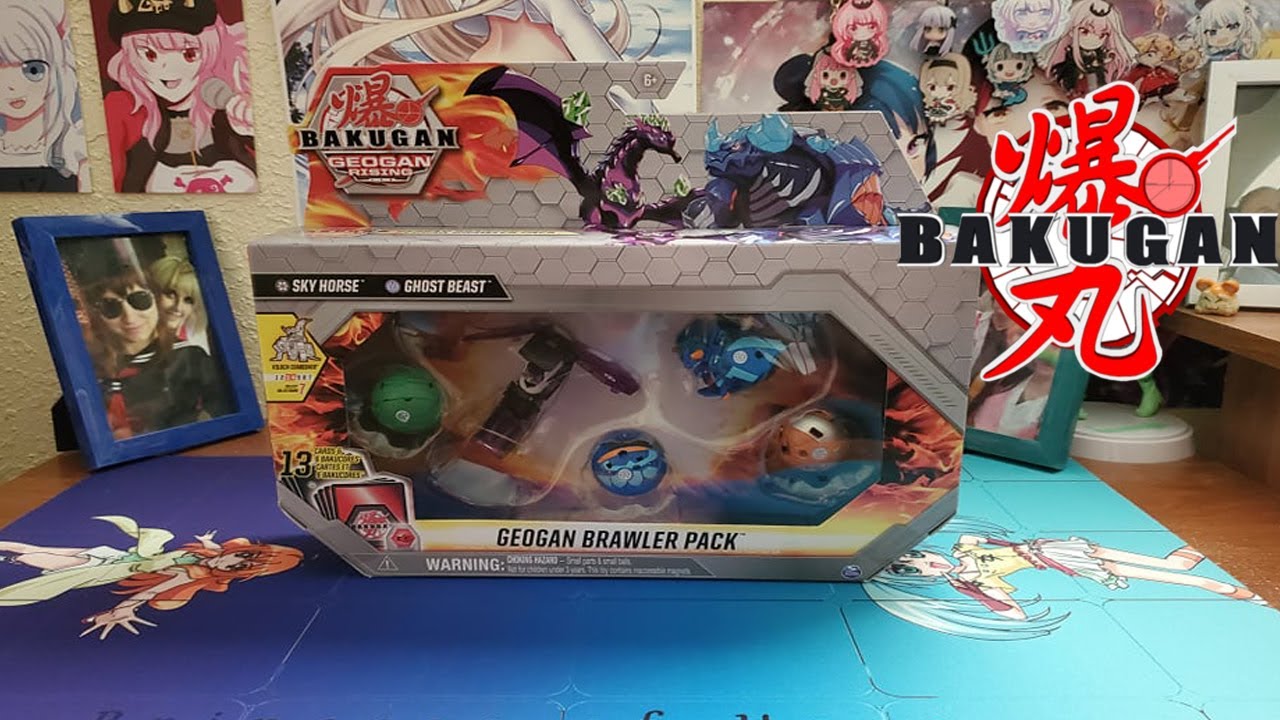 Bakugan Geogan Rising: Darkus Sky Horse and Aquos Ghost Beast Five Pack Unboxing