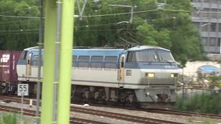 JR貨物 EF66-111号機（吹田）＋コキ8両　貨物列車90レ 2019.06.29