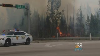 Low Visibility, Road Closures Follow West Miami Brush Fire