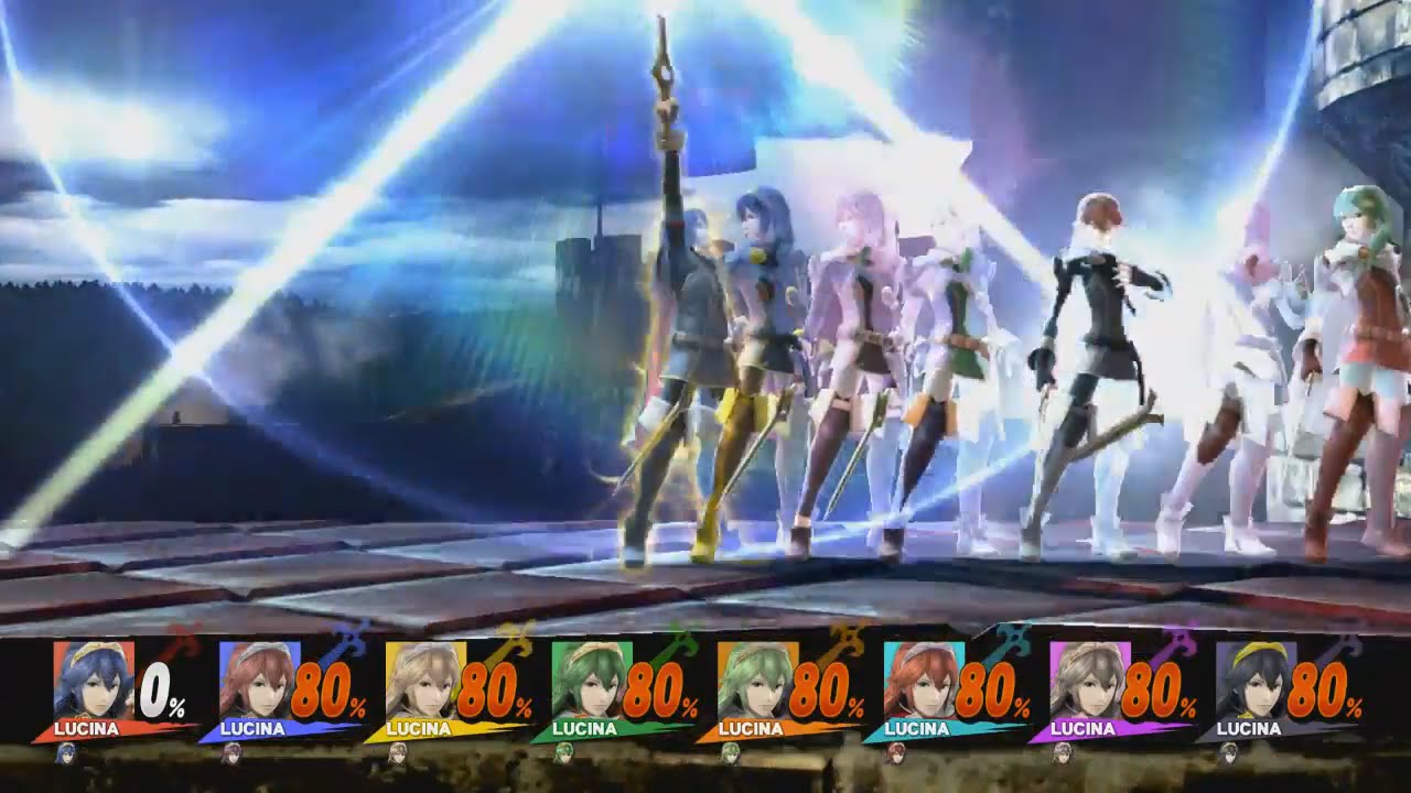 SSB4 Lucina Final Smash 8 Player! 