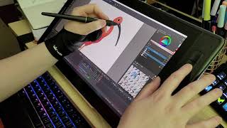 Huion Kamvas Pro 16 🖊 unboxing, setup, review - left handed